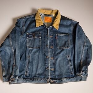 Men's Size XXL Levi's Stock Trucker Denim Jacket Medium Blue Button Up